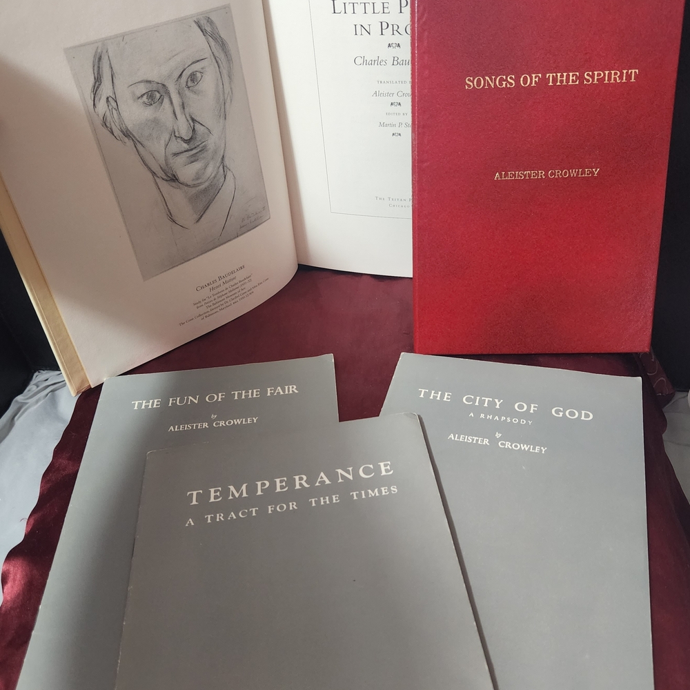 Scarce Rare Vtg Aleister Crowley Book bundle lot occult collector items